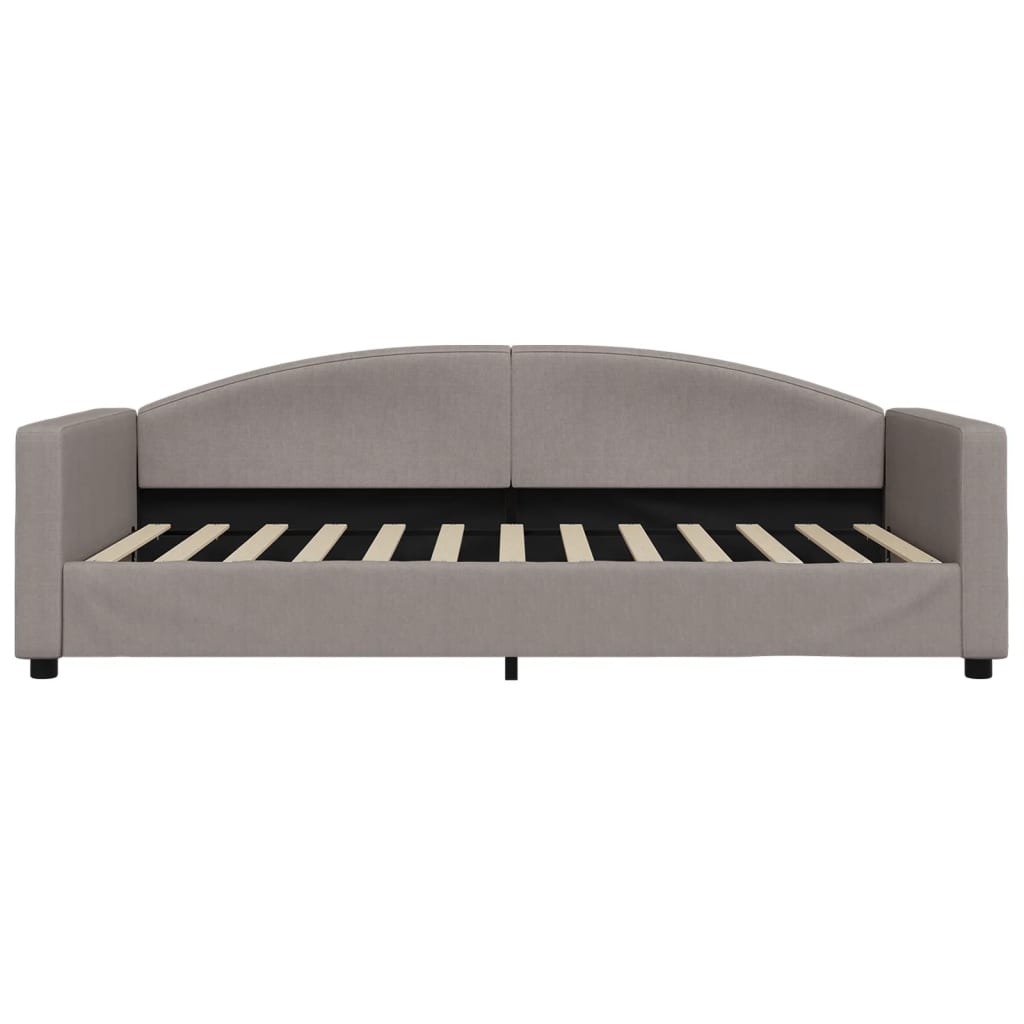 Καναπές Κρεβάτι με Στρώμα Taupe 100 x 200 εκ. Υφασμάτινο
