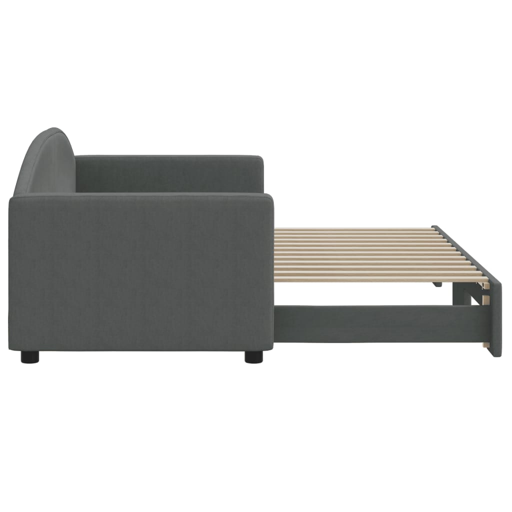 Καναπές Κρεβάτι Συρόμενος Χωρίς Στρώμα Σκ. Γκρι 80x200 εκ.