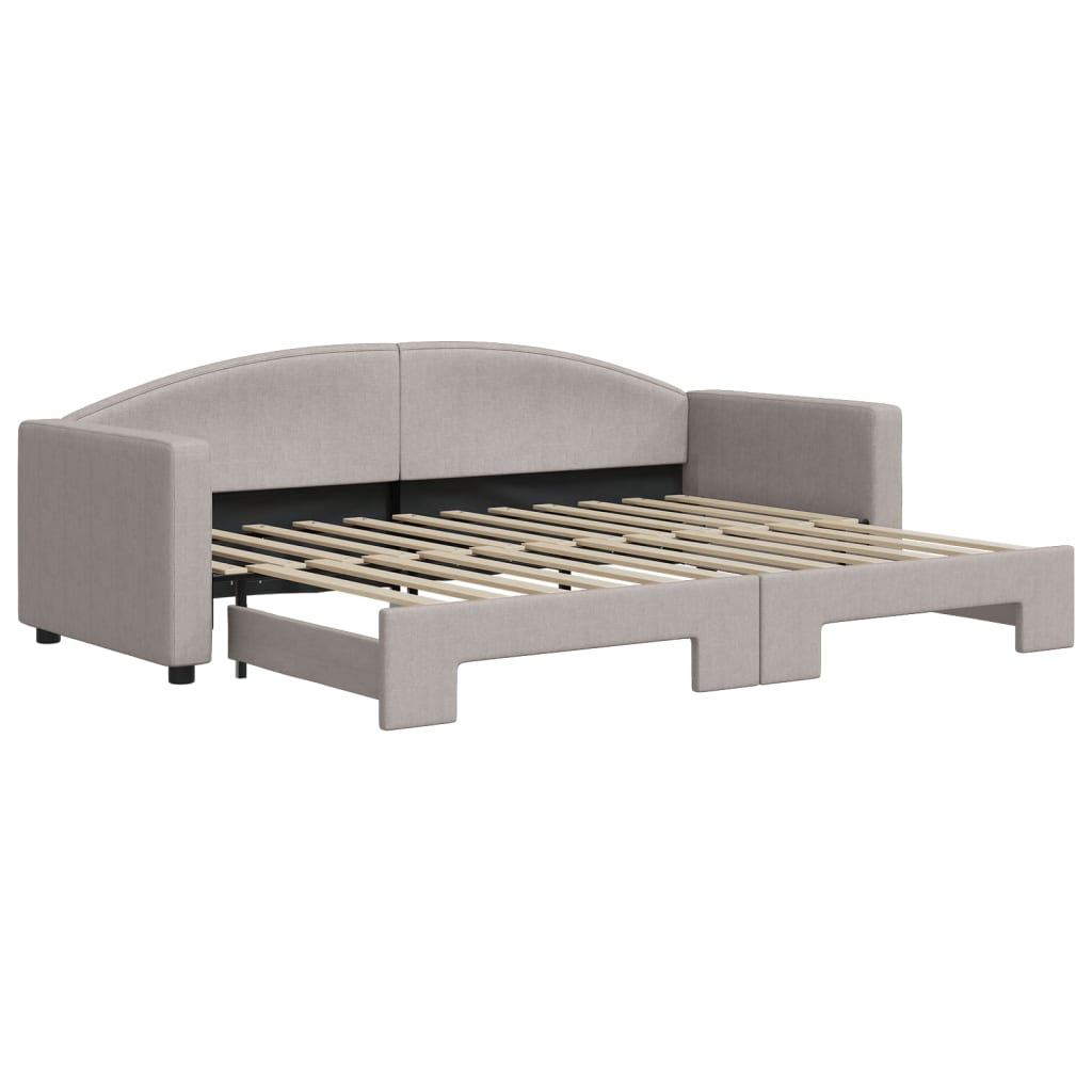 Καναπές Κρεβάτι Συρόμενος Taupe 80 x 200 εκ. Υφασμάτινος