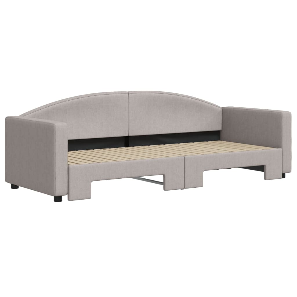 Καναπές Κρεβάτι Συρόμενος Taupe 80 x 200 εκ. Υφασμάτινος