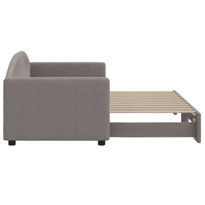 Καναπές Κρεβάτι Συρόμενος Taupe 80 x 200 εκ. Υφασμάτινος