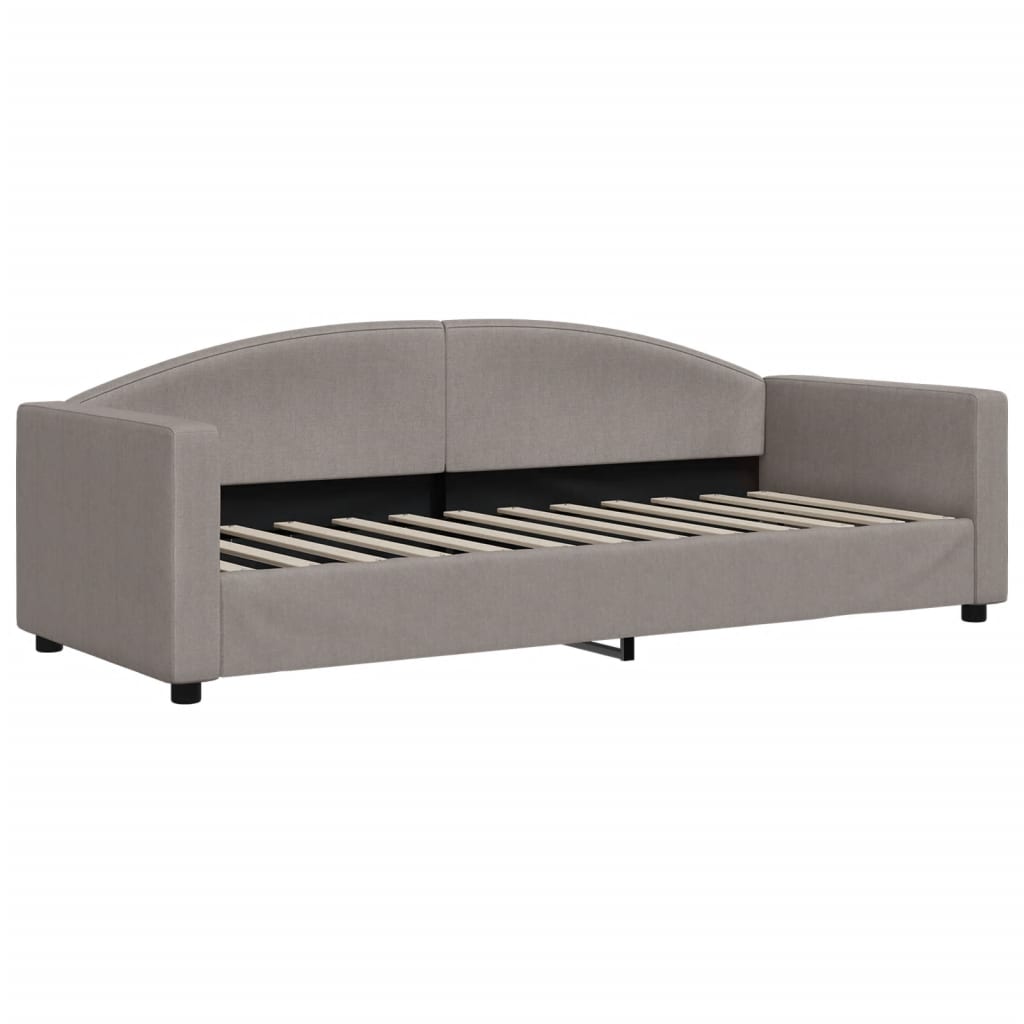 Καναπές Κρεβάτι Συρόμενος Taupe 80x200 εκ. Υφασμάτινος Στρώματα