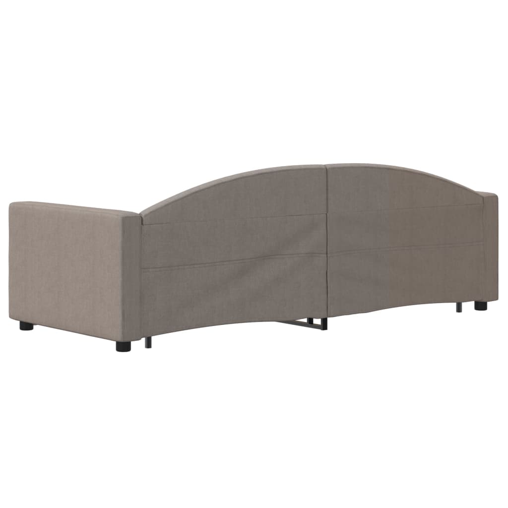 Καναπές Κρεβάτι Συρόμενος Taupe 80x200 εκ. Υφασμάτινος Συρτάρια
