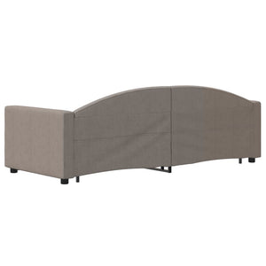 Καναπές Κρεβάτι Συρόμενος Taupe 80x200 εκ. Υφασμάτινος Συρτάρια