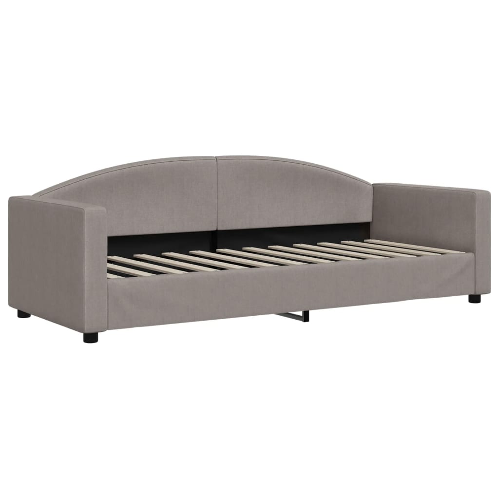 Καναπές Κρεβάτι Συρόμενος Taupe 80x200 εκ. Υφασμάτινος Συρτάρια