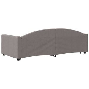 Καναπές Κρεβάτι Συρόμενος Taupe 90x200 εκ. Ύφασμα & Συρτάρια