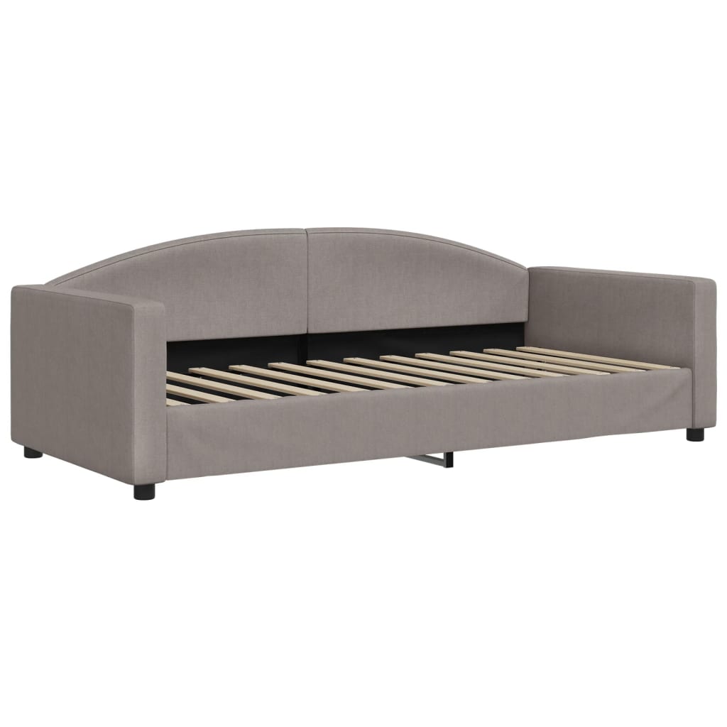 Καναπές Κρεβάτι Συρόμενος Taupe 90x200 εκ. Ύφασμα & Συρτάρια