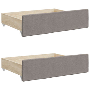 Καναπές Κρεβάτι Συρόμενος Taupe 100x200εκ. Υφασμάτινος Συρτάρια