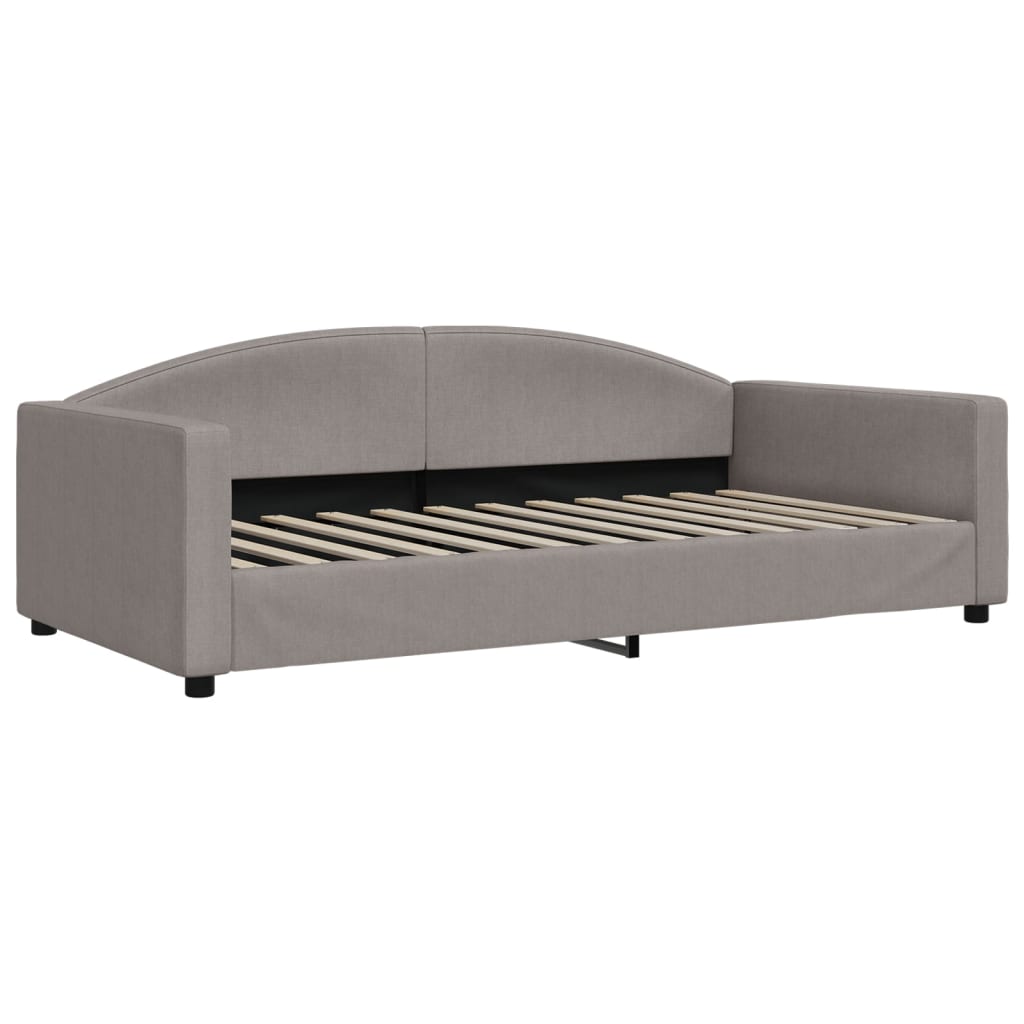 Καναπές Κρεβάτι Συρόμενος Taupe 100x200εκ. Υφασμάτινος Συρτάρια