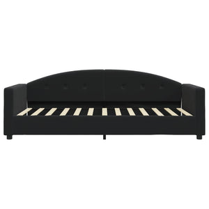 Καναπές Κρεβάτι με Στρώμα μαύρο 90 x 200 εκ. Βελούδινος