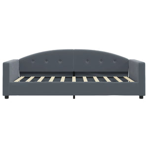 Κρεβάτι ημέρας με στρώμα σκούρο γκρι 90x190 cm Βελούδο