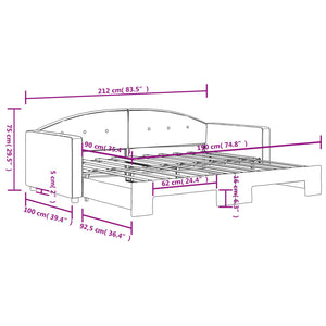 Καναπές Κρεβάτι Συρόμενος Ανοιχτό Γκρι 90x190 εκ. Βελούδινος