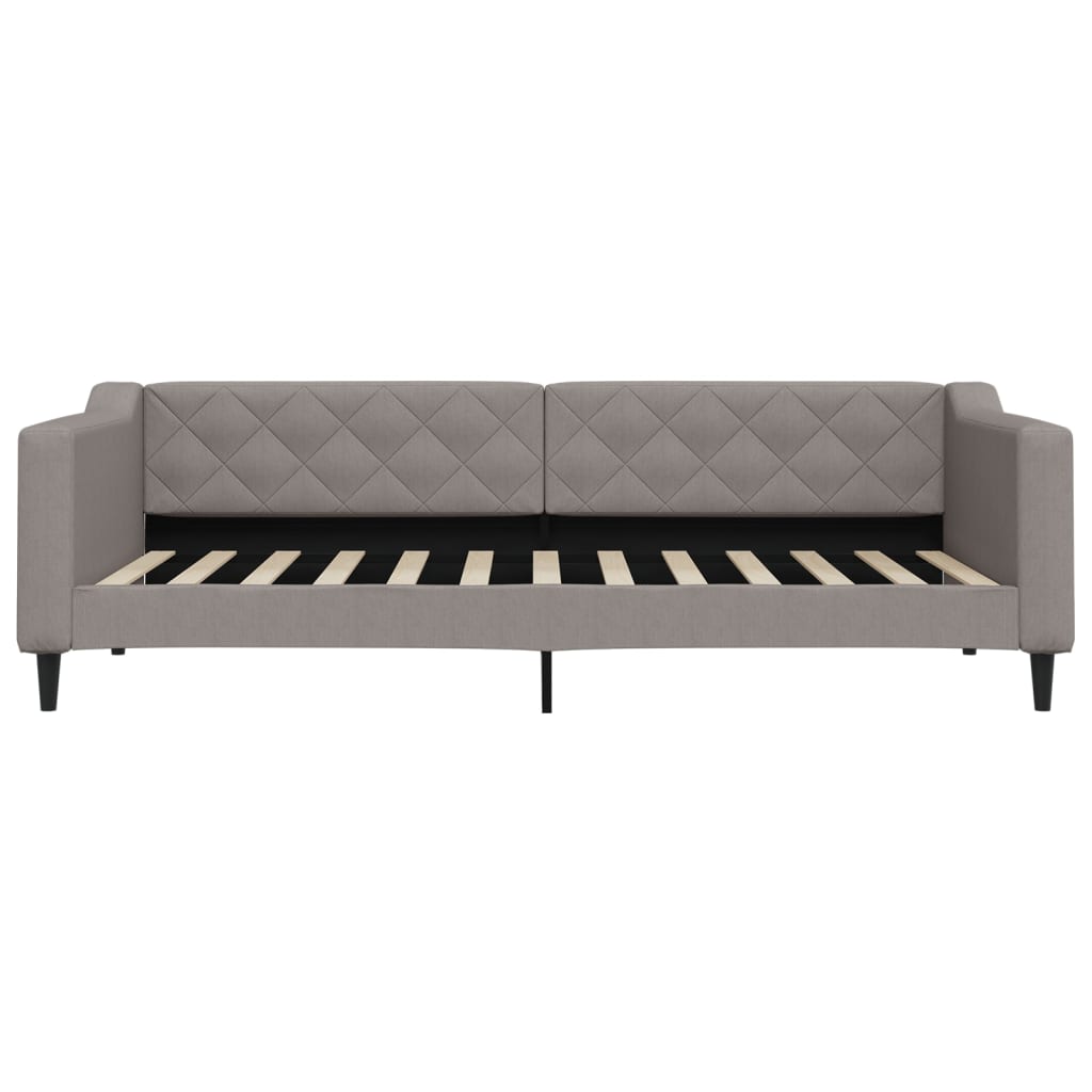 Καναπές Κρεβάτι με Στρώμα Taupe 90 x 200 εκ. Υφασμάτινο