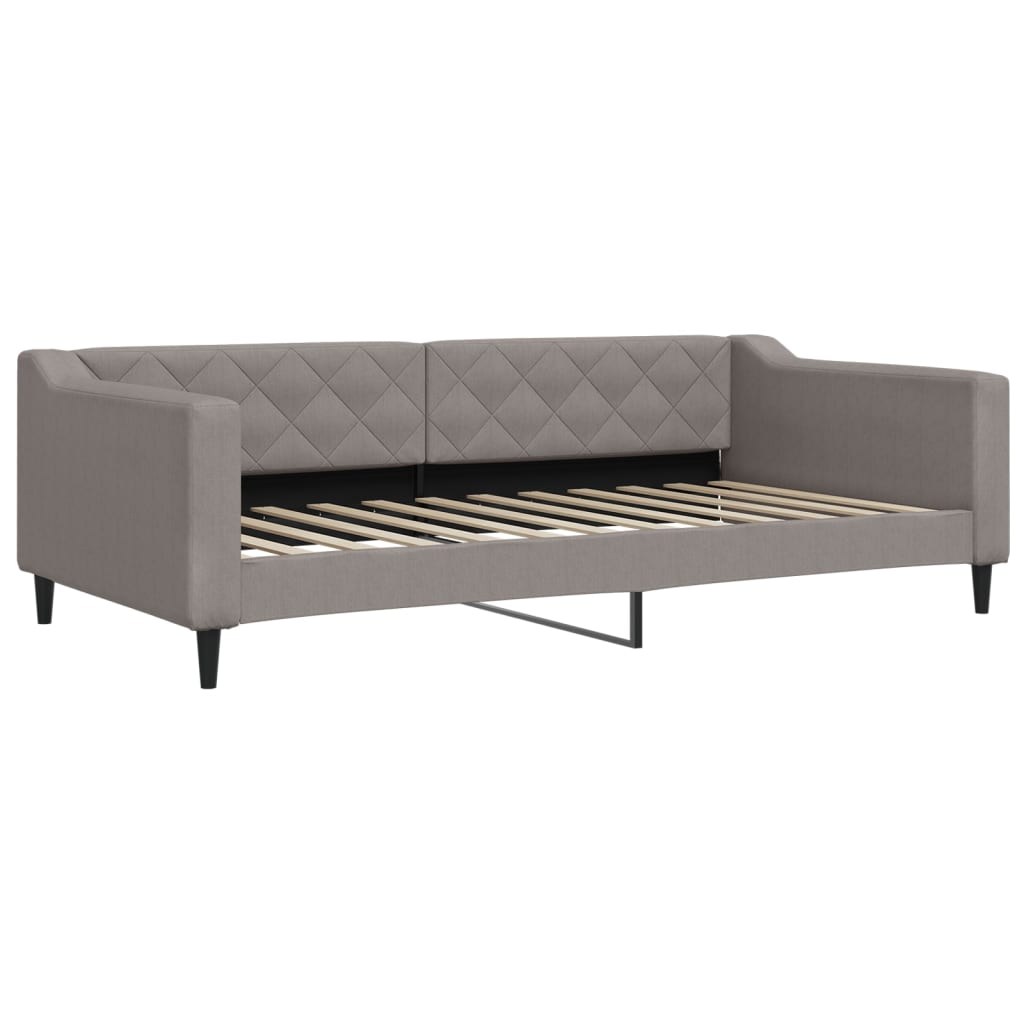 Καναπές Κρεβάτι με Στρώμα Taupe 100 x 200 εκ. Υφασμάτινο