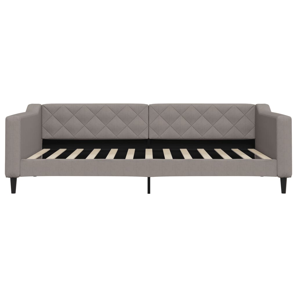 Καναπές Κρεβάτι με Στρώμα Taupe 100 x 200 εκ. Υφασμάτινο