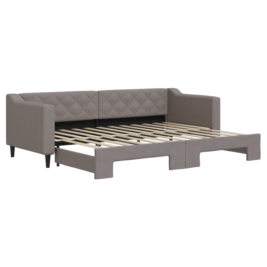 Καναπές Κρεβάτι Συρόμενος Taupe 80 x 200 εκ. Υφασμάτινος