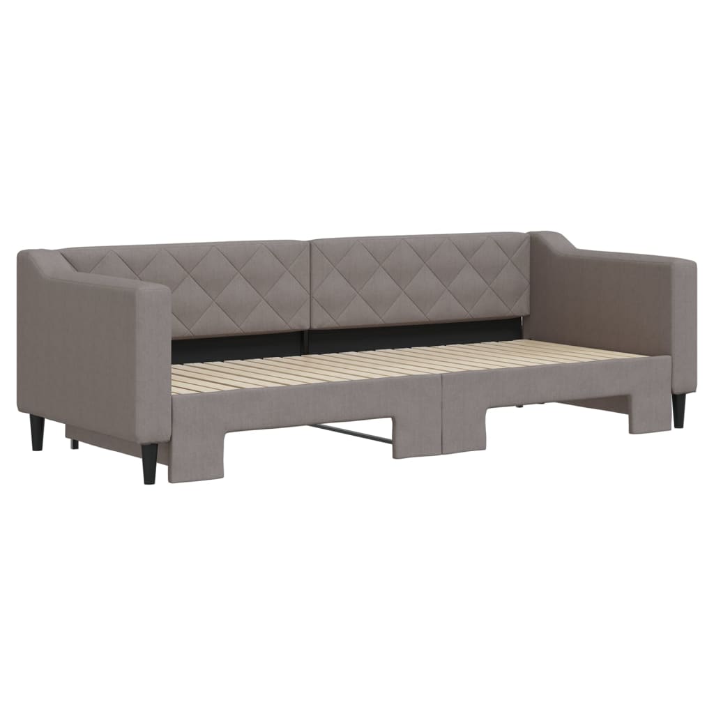 Καναπές Κρεβάτι Συρόμενος Taupe 80 x 200 εκ. Υφασμάτινος