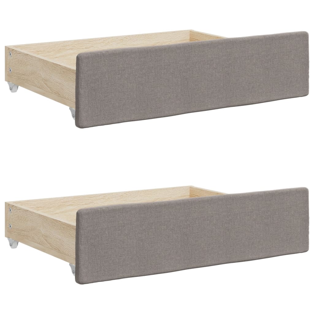 Καναπές Κρεβάτι Συρόμενος Taupe 80x200 εκ. Υφασμάτινος Συρτάρια