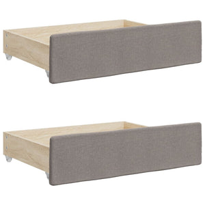 Καναπές Κρεβάτι Συρόμενος Taupe 80x200 εκ. Υφασμάτινος Συρτάρια