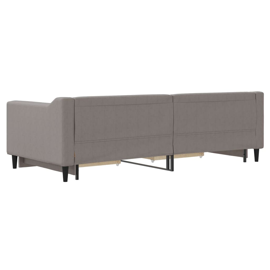 Καναπές Κρεβάτι Συρόμενος Taupe 90x200 εκ. Ύφασμα & Συρτάρια