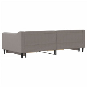 Καναπές Κρεβάτι Συρόμενος Taupe 100x200εκ. Υφασμάτινος Συρτάρια
