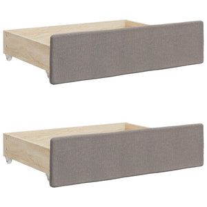 Καναπές Κρεβάτι Συρόμενος Taupe 100x200εκ. Υφασμάτινος Συρτάρια