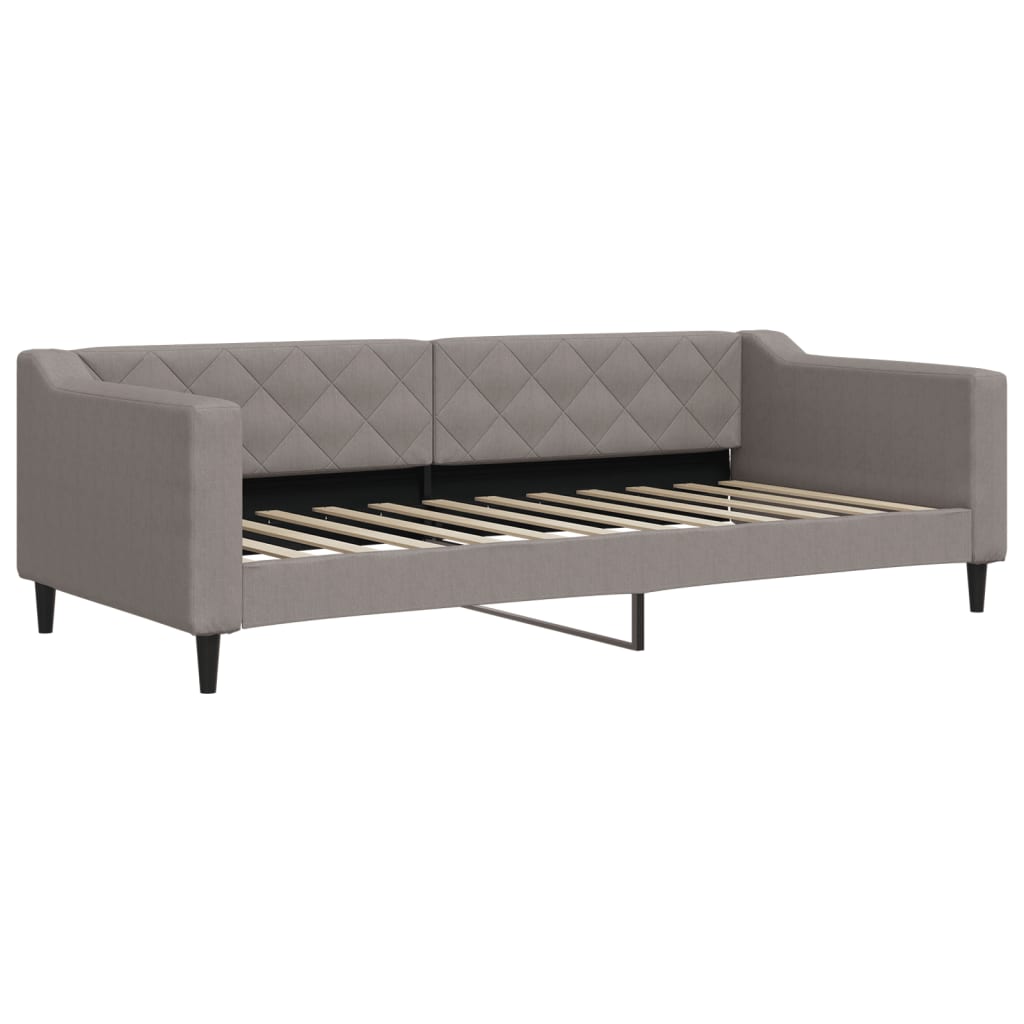 Καναπές Κρεβάτι Συρόμενος Taupe 90x200 εκ. Ύφασμα & Συρτάρια