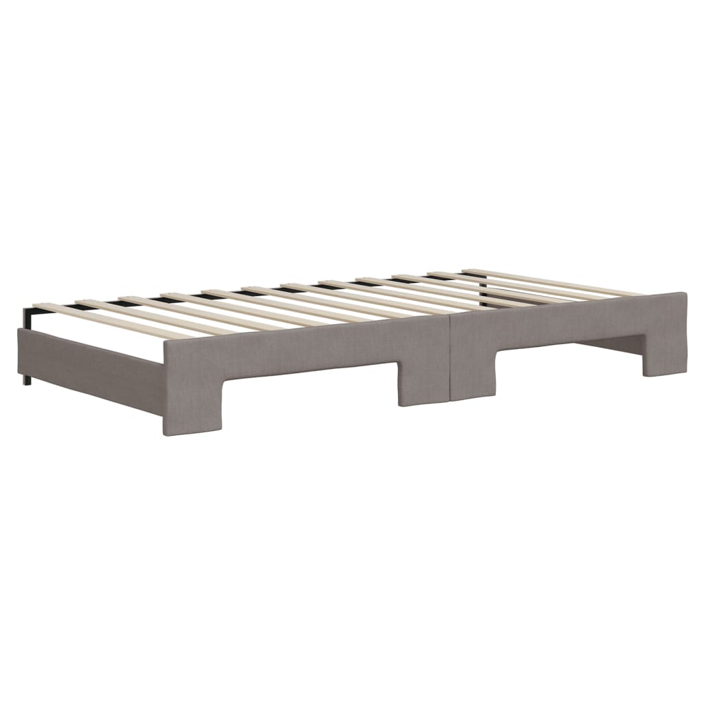 Καναπές Κρεβάτι Συρόμενος Taupe 100x200εκ. Υφασμάτινος Συρτάρια