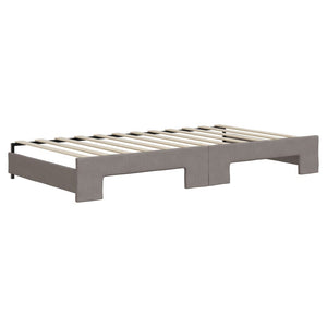 Καναπές Κρεβάτι Συρόμενος Taupe 100x200εκ. Υφασμάτινος Συρτάρια
