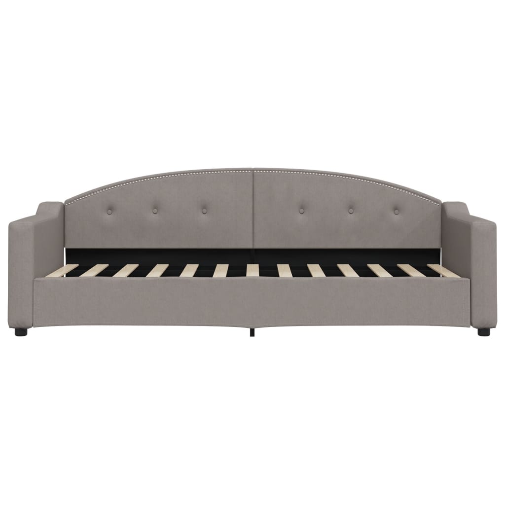 Καναπές Κρεβάτι με Στρώμα Taupe 80 x 200 εκ. Υφασμάτινο - Pakobazaar
