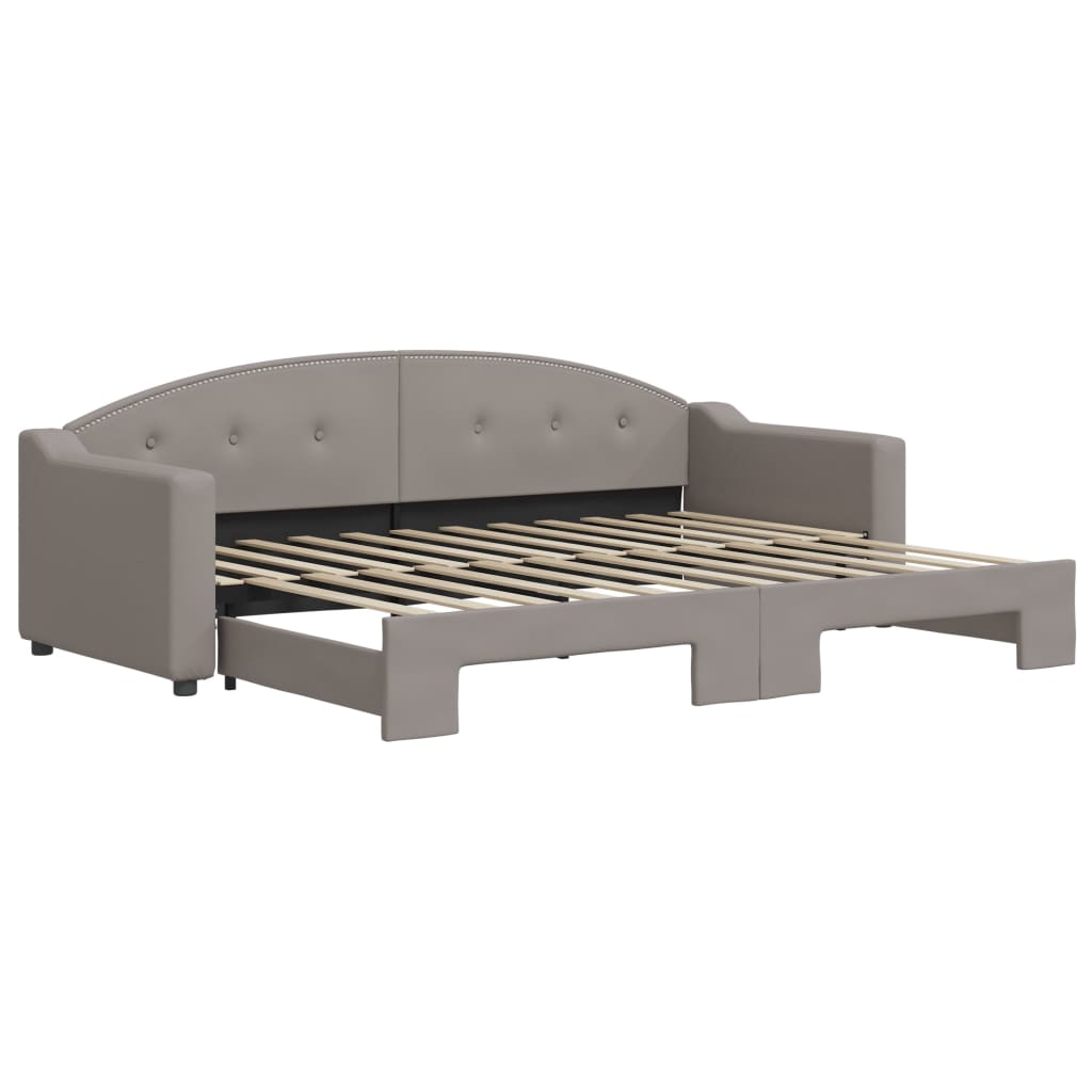 Καναπές Κρεβάτι Συρόμενος Taupe 80 x 200 εκ. Υφασμάτινος