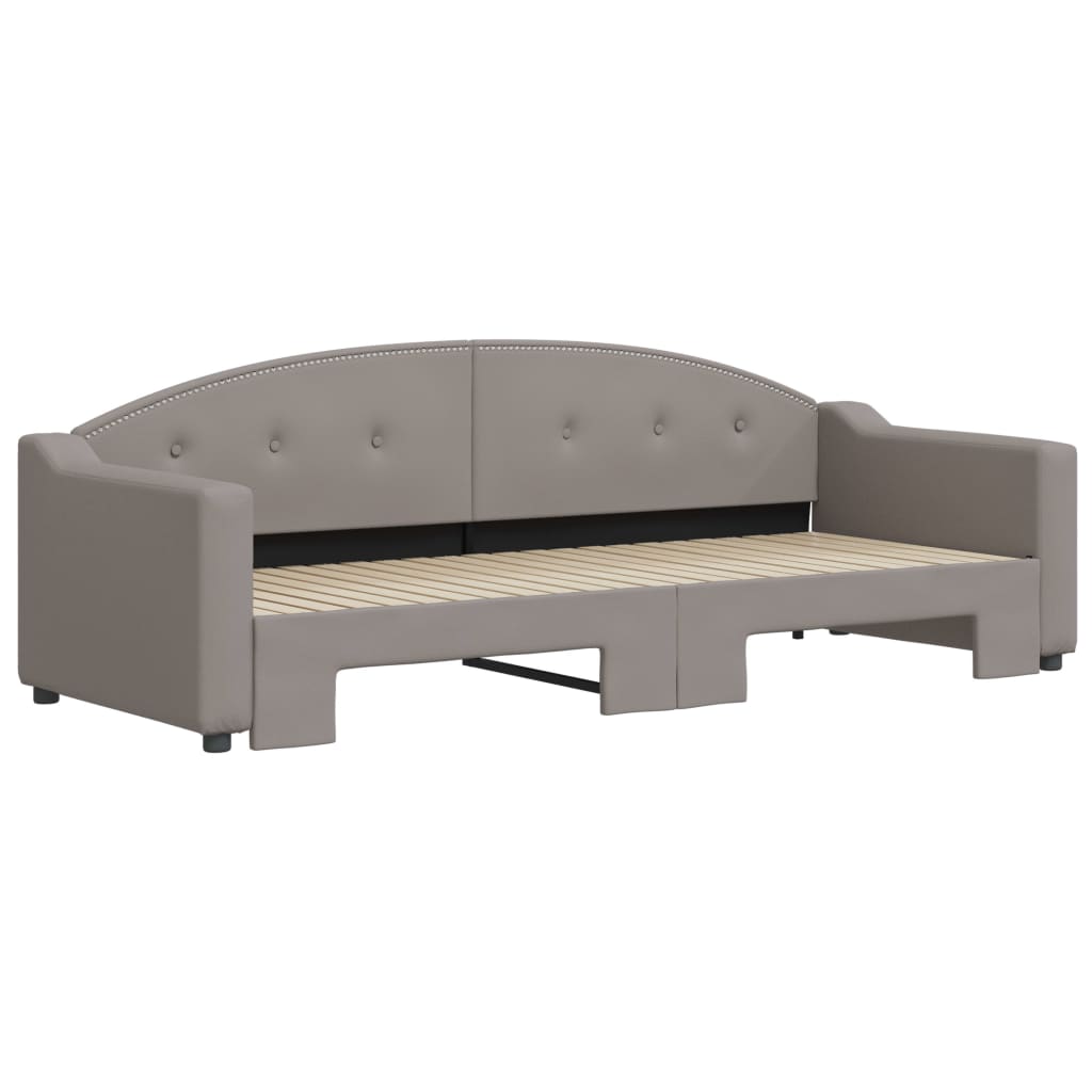 Καναπές Κρεβάτι Συρόμενος Taupe 80 x 200 εκ. Υφασμάτινος