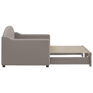 Καναπές Κρεβάτι Συρόμενος Taupe 80 x 200 εκ. Υφασμάτινος