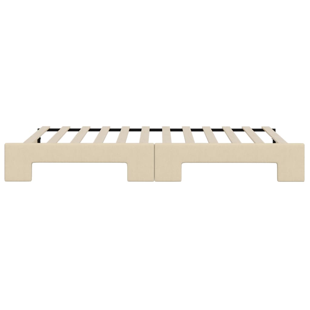 Καναπές Κρεβάτι Συρόμενος Κρεμ 80 x 200 εκ. Υφασμάτινος