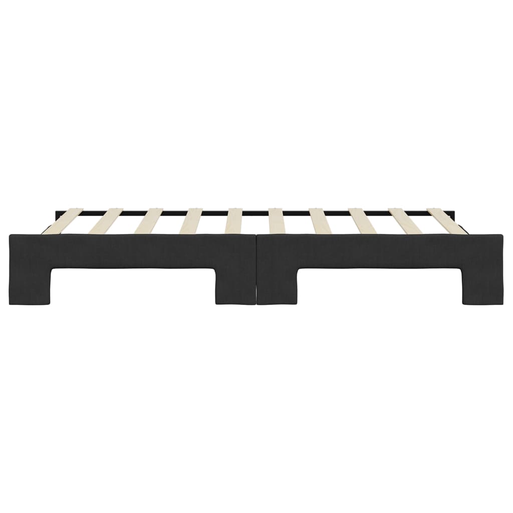 Καναπές Κρεβάτι Συρόμενος Μαύρος 90x190 εκ. Ύφασμα