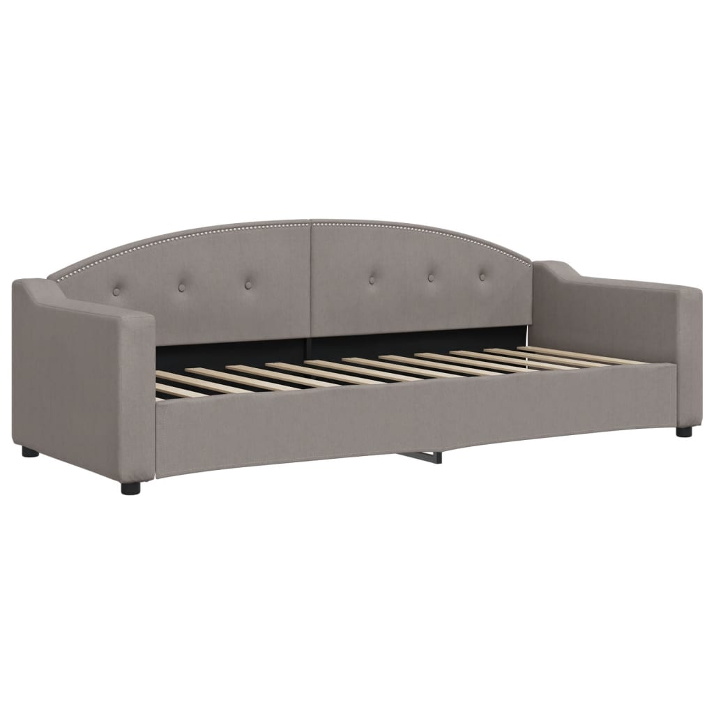 Καναπές Κρεβάτι Συρόμενος Taupe 80x200 εκ. Υφασμάτινος Στρώματα