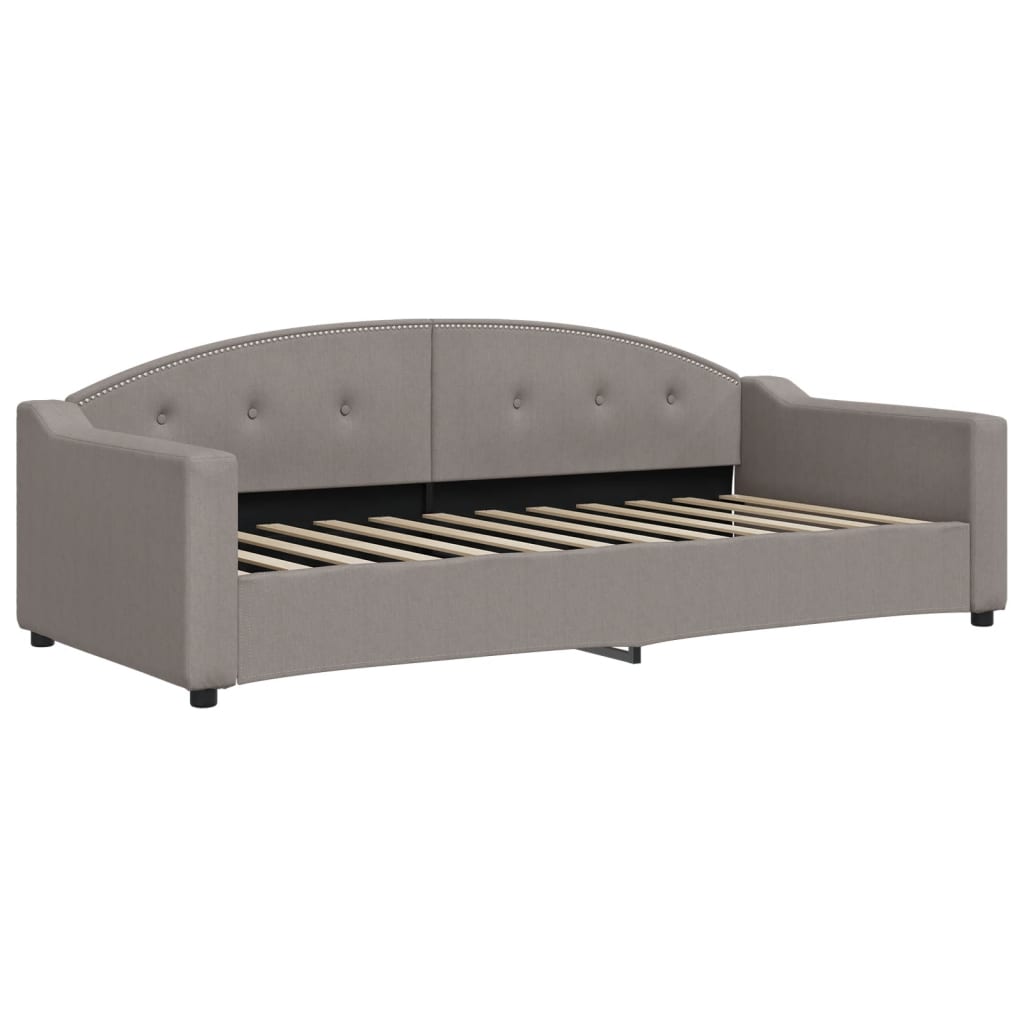 Καναπές Κρεβάτι Συρόμενος Taupe 90x200 εκ. Ύφασμα Στρώματα