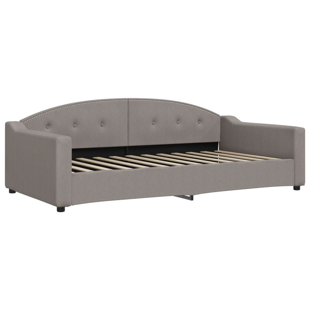Καναπές Κρεβάτι Συρόμενος Taupe 100x200εκ. Υφασμάτινος Στρώματα