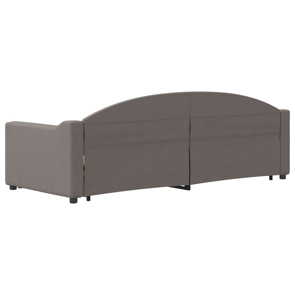 Καναπές Κρεβάτι Συρόμενος Taupe 80x200 εκ. Υφασμάτινος Συρτάρια