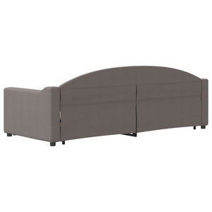 Καναπές Κρεβάτι Συρόμενος Taupe 80x200 εκ. Υφασμάτινος Συρτάρια