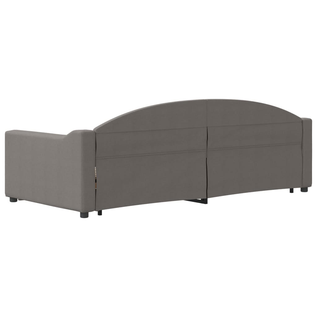 Καναπές Κρεβάτι Συρόμενος Taupe 90x200 εκ. Ύφασμα & Συρτάρια