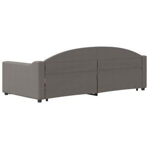 Καναπές Κρεβάτι Συρόμενος Taupe 90x200 εκ. Ύφασμα & Συρτάρια