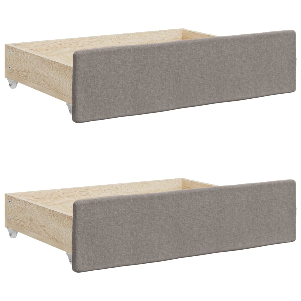 Καναπές Κρεβάτι Συρόμενος Taupe 90x200 εκ. Ύφασμα & Συρτάρια