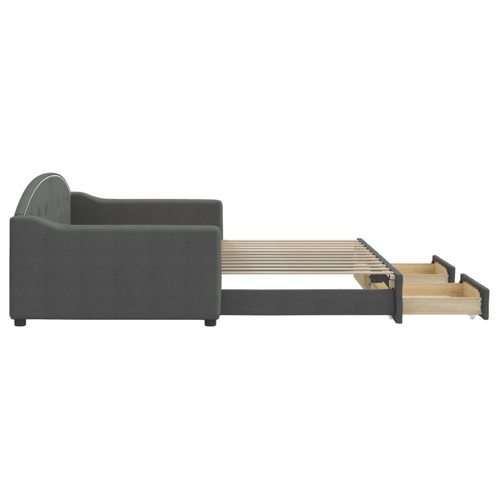 Καναπές Κρεβάτι Συρόμενος Χωρίς Στρώμα Σκ. Γκρι 100x200 εκ.