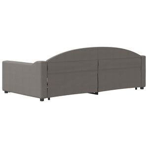 Καναπές Κρεβάτι Συρόμενος Taupe 100x200εκ. Υφασμάτινος Συρτάρια