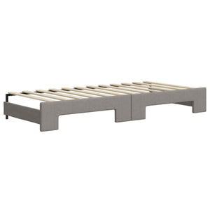 Καναπές Κρεβάτι Συρόμενος Taupe 100x200εκ. Υφασμάτινος Συρτάρια