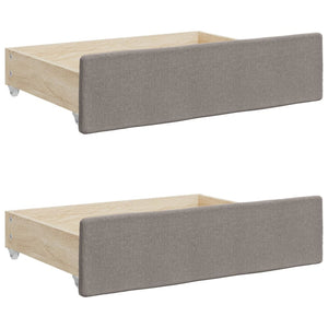Καναπές Κρεβάτι Συρόμενος Taupe 100x200εκ. Υφασμάτινος Συρτάρια