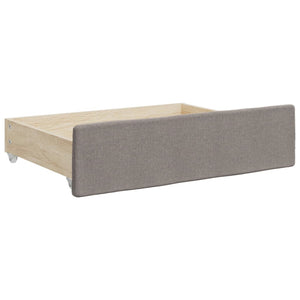 Καναπές Κρεβάτι Συρόμενος Taupe 80x200 εκ. Υφασμάτινος Συρτάρια