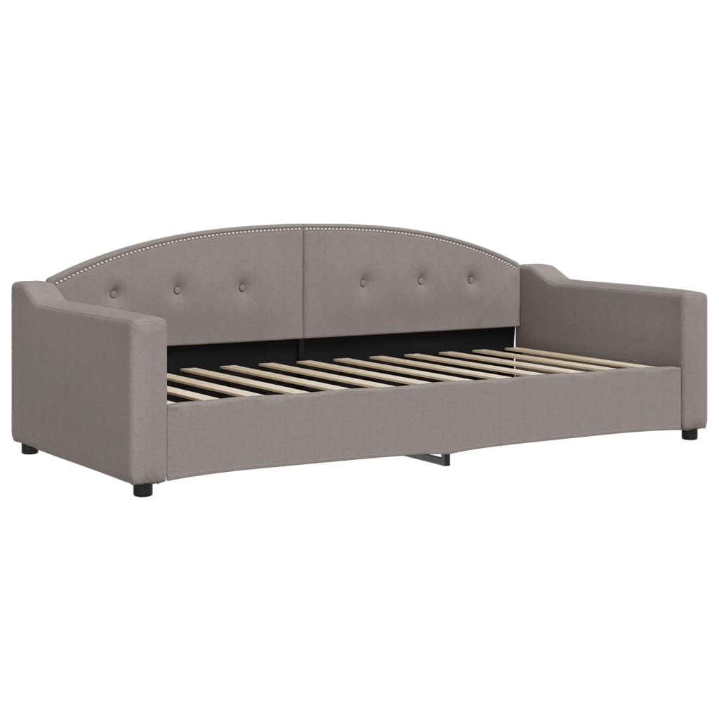 Καναπές Κρεβάτι Συρόμενος Taupe 90x200 εκ. Ύφασμα & Συρτάρια