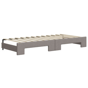 Καναπές Κρεβάτι Συρόμενος Taupe 90x200 εκ. Ύφασμα & Συρτάρια